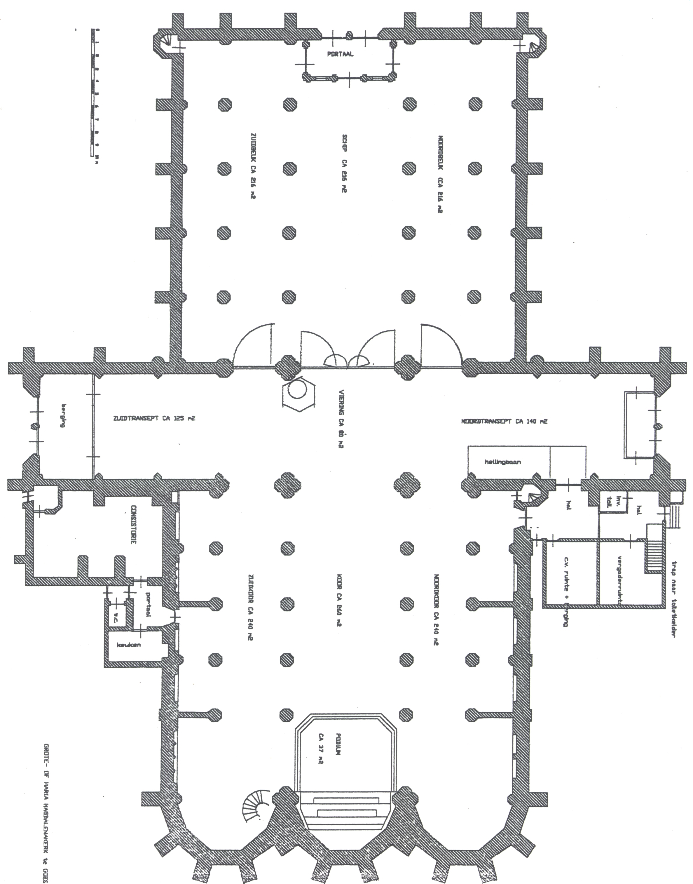 Plattegrond Stichting Grote Of Maria Magdalenakerk Goes